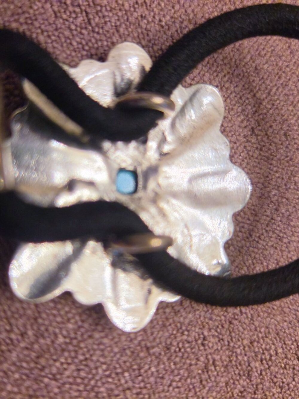Silver-tone Starburst Concho Hair Tie - NWOT - Picture 4 of 4